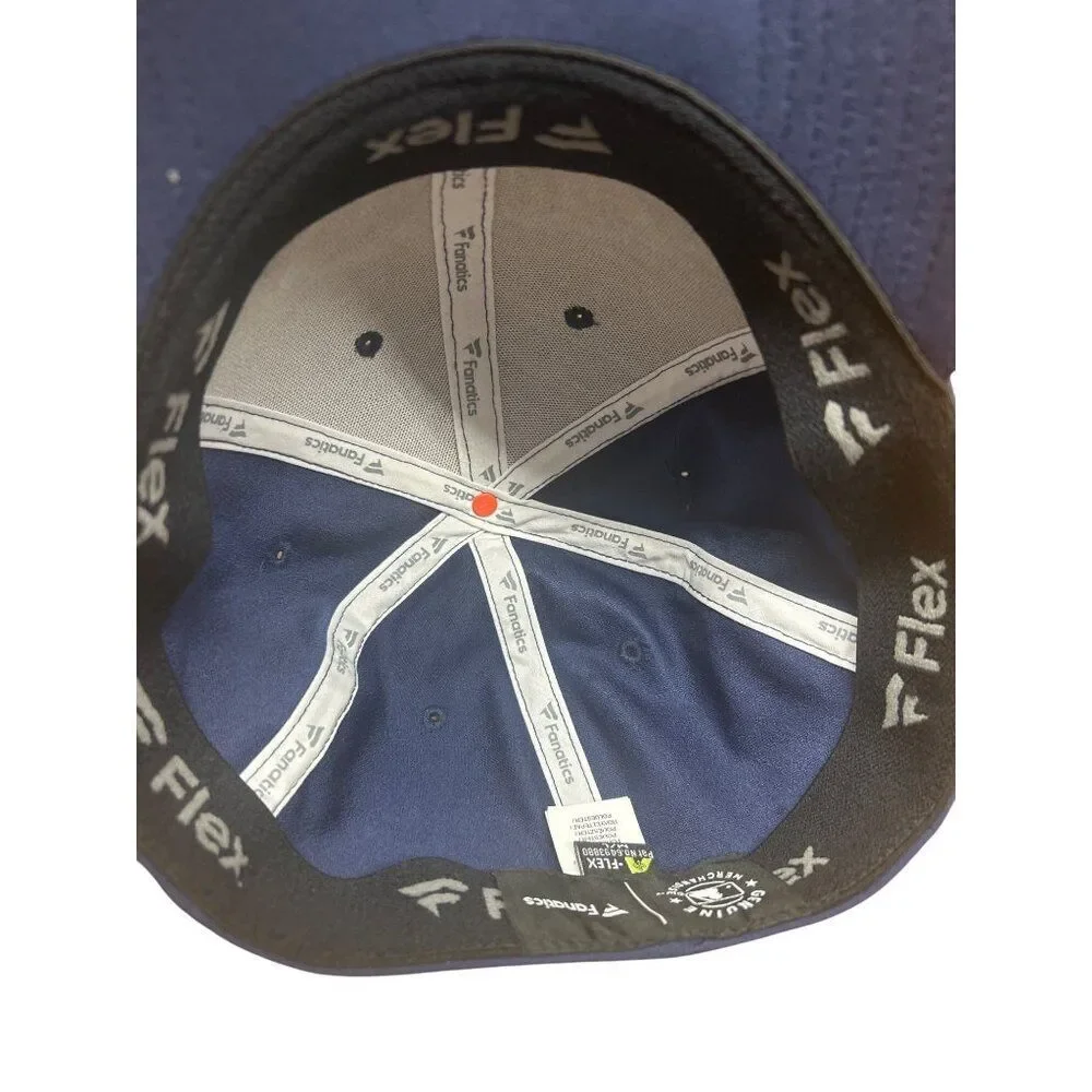 New York Navy Blue Flexfit Baseball Cap By Fanatics M/L Polyester